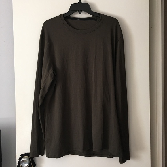 lululemon athletica Other - LULULEMON Olive Green Crew Long Sleeve Technical Fabric Tee L/XL